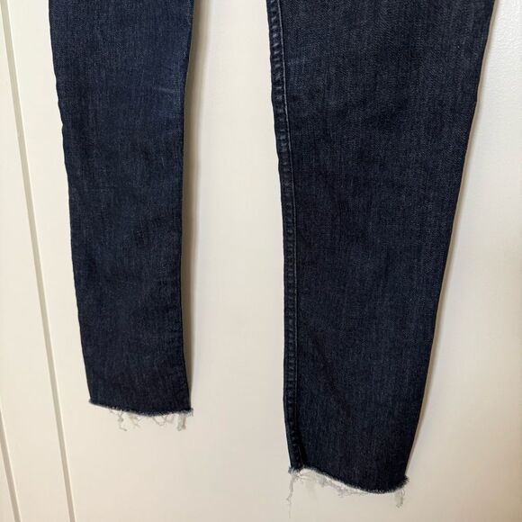 Hudson Jeans Womens Sz 27 Blue Collin Flap Skinny Ankle Raw Hem Low Rise Denim - Picture 6 of 14